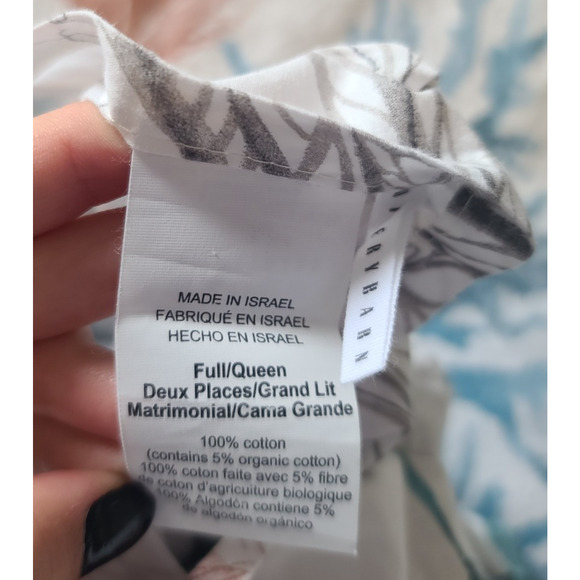 Pottery Barn Del Mar Cotton Coastal Percale Duvet Cover Full/Queen - Picture 10 of 10